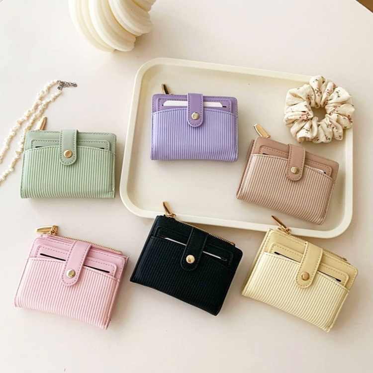 Two-Fold Macaron Japanese Style Mini Wallet