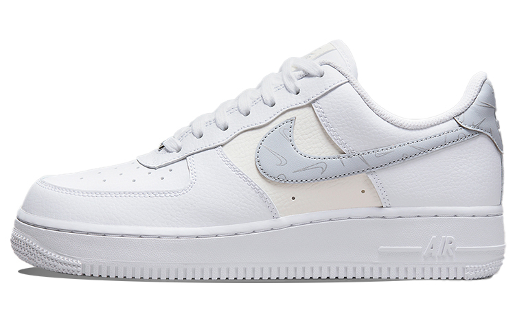 【代購】Nike Air Force 1 '07 Mini Swooshes White Sail Metallic Silver Pure Platinum Women's
