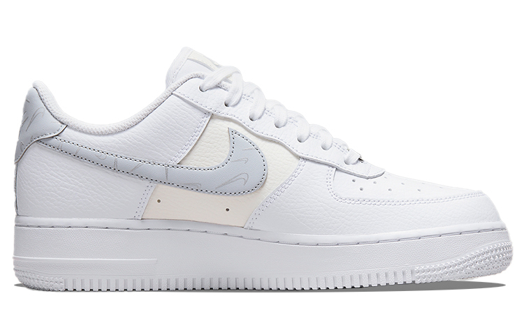 【代購】Nike Air Force 1 '07 Mini Swooshes White Sail Metallic Silver Pure Platinum Women's