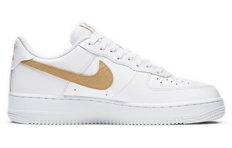 【代購】Nike Air Force 1 Low Pony Hair Snakeskin Club Gold