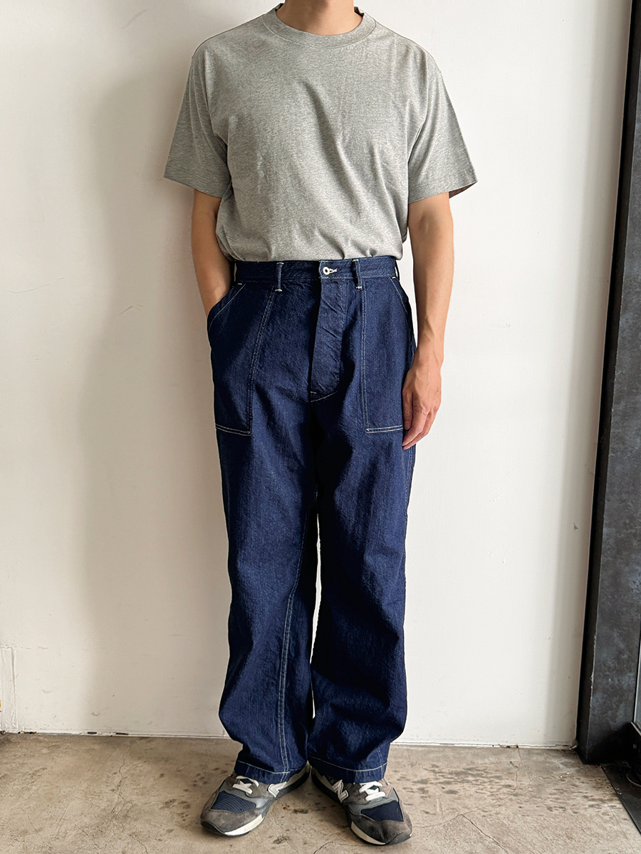 CIOTA Denim Baker Pants Navy サイズ6 CIOTA Denim Baker Pants , Medium Dark Blue Damage – Navyblue