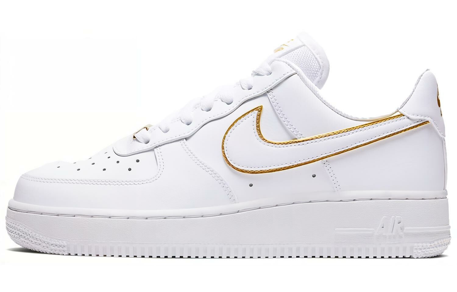 【代購】Nike Air Force 1 Low White Gold Swoosh Women's