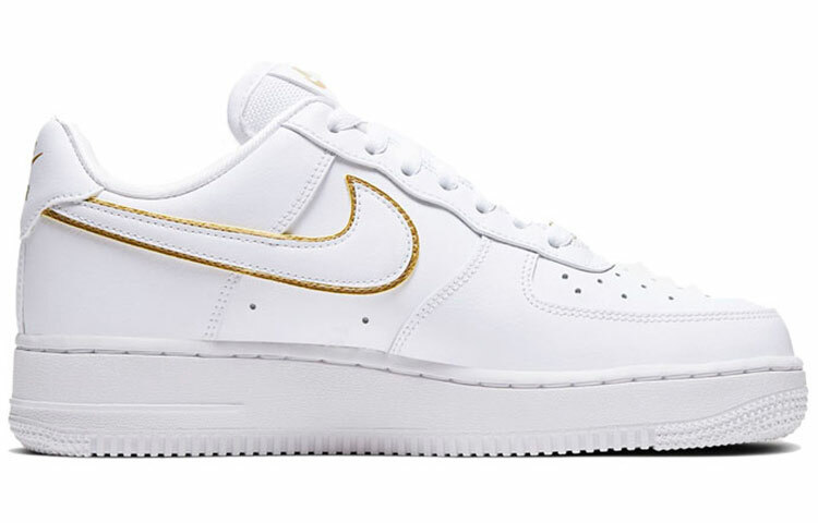 【代購】Nike Air Force 1 Low White Gold Swoosh Women's