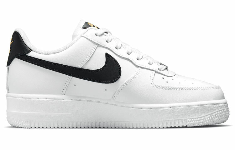 【代購】Nike Air Force 1 Low '07 Essential White Black Gold Mini Swoosh Women's