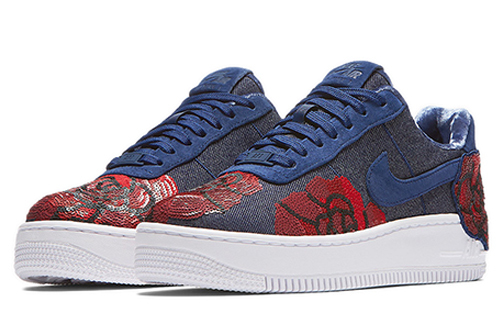 【代購】Nike Air Force 1 Upstep Low Denim Rose Blue Women's