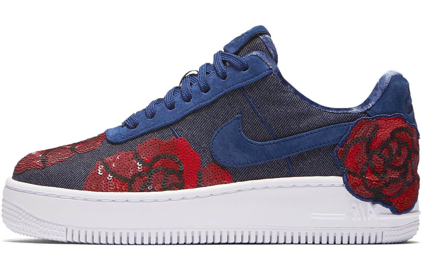 【代購】Nike Air Force 1 Upstep Low Denim Rose Blue Women's