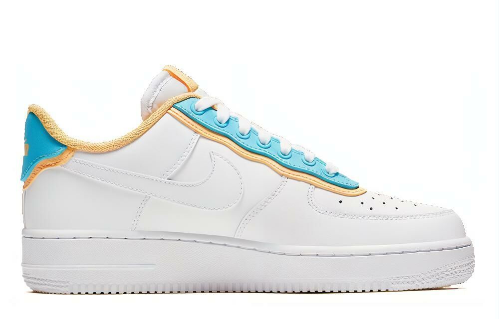 【代購】Nike Air Force 1 Low Se White Light Blue Fury Topaz Gold Women's
