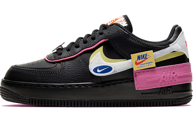 【代購】Nike Air Force 1 Low Shadow Removable Patches Black Pink Women's