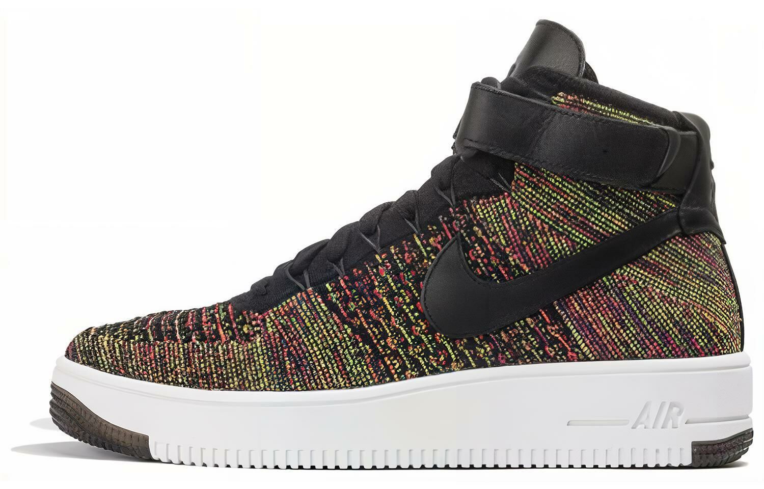 【代購】Nike Air Force 1 Mid Flyknit Multi Color Black