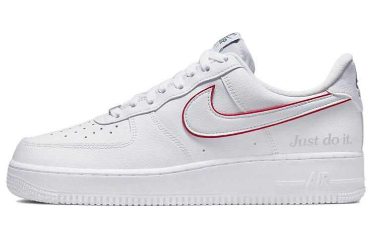【代購】Nike Air Force 1 Low Just Do It White Noble Green Metallic Silver University Red