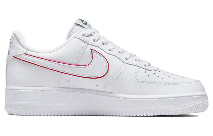 【代購】Nike Air Force 1 Low Just Do It White Noble Green Metallic Silver University Red