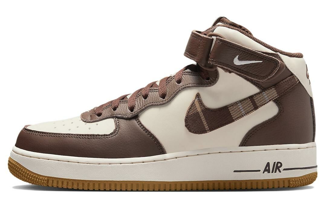 【代購】Nike Air Force 1 Mid '07 Brown Plaid