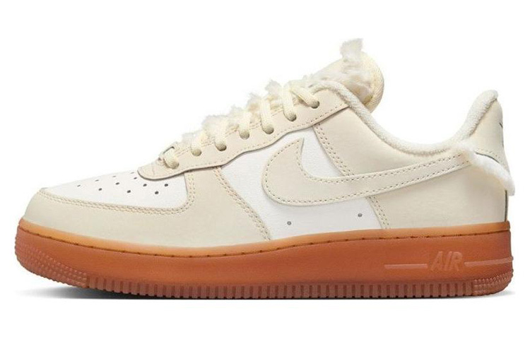 【代購】Nike Air Force 1 Sail Gum Faux Fur Women's