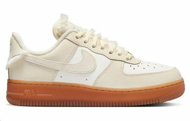 【代購】Nike Air Force 1 Sail Gum Faux Fur Women's