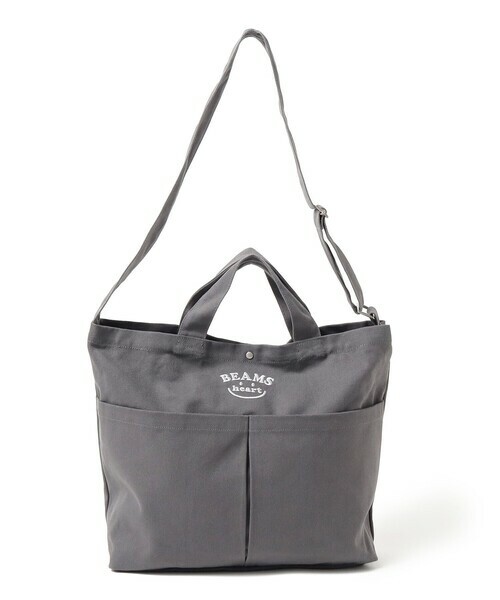 BEAMS HEART / Smile Embroidered Logo Bag