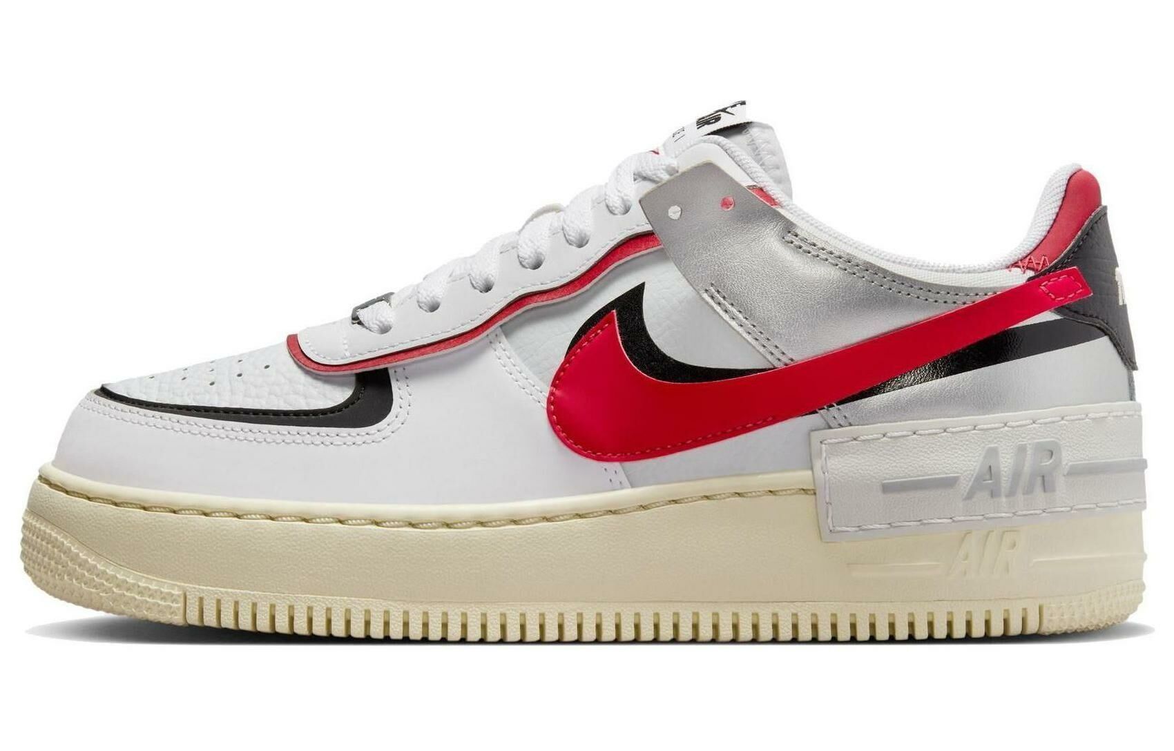 【代購】Nike Air Force 1 Shadow 'White Silver Red' Women's
