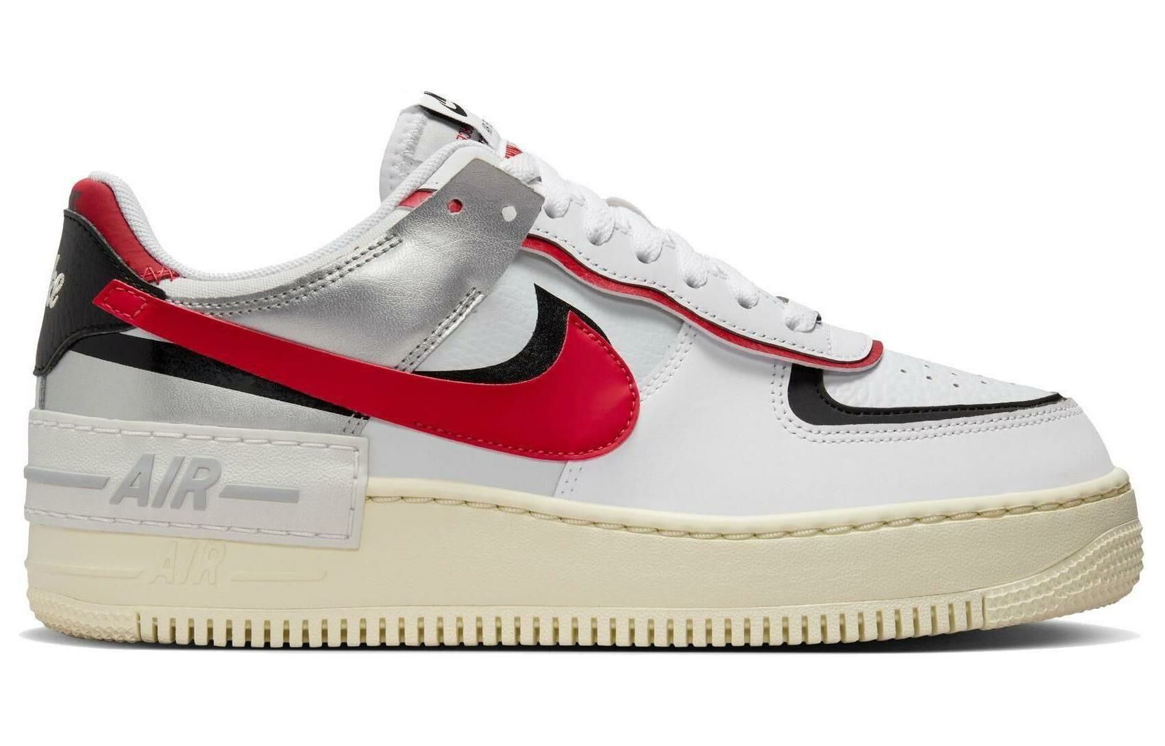 【代購】Nike Air Force 1 Shadow 'White Silver Red' Women's