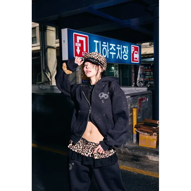 9090girl Glitter Light Zip Hoodie＆pants IMG_8314_dac2f328-320c-4145-