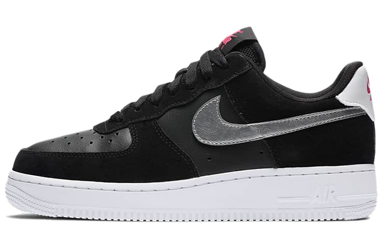 【代購】Nike Air Force 1 Low Black Pink Blast Metallic Silver Women's