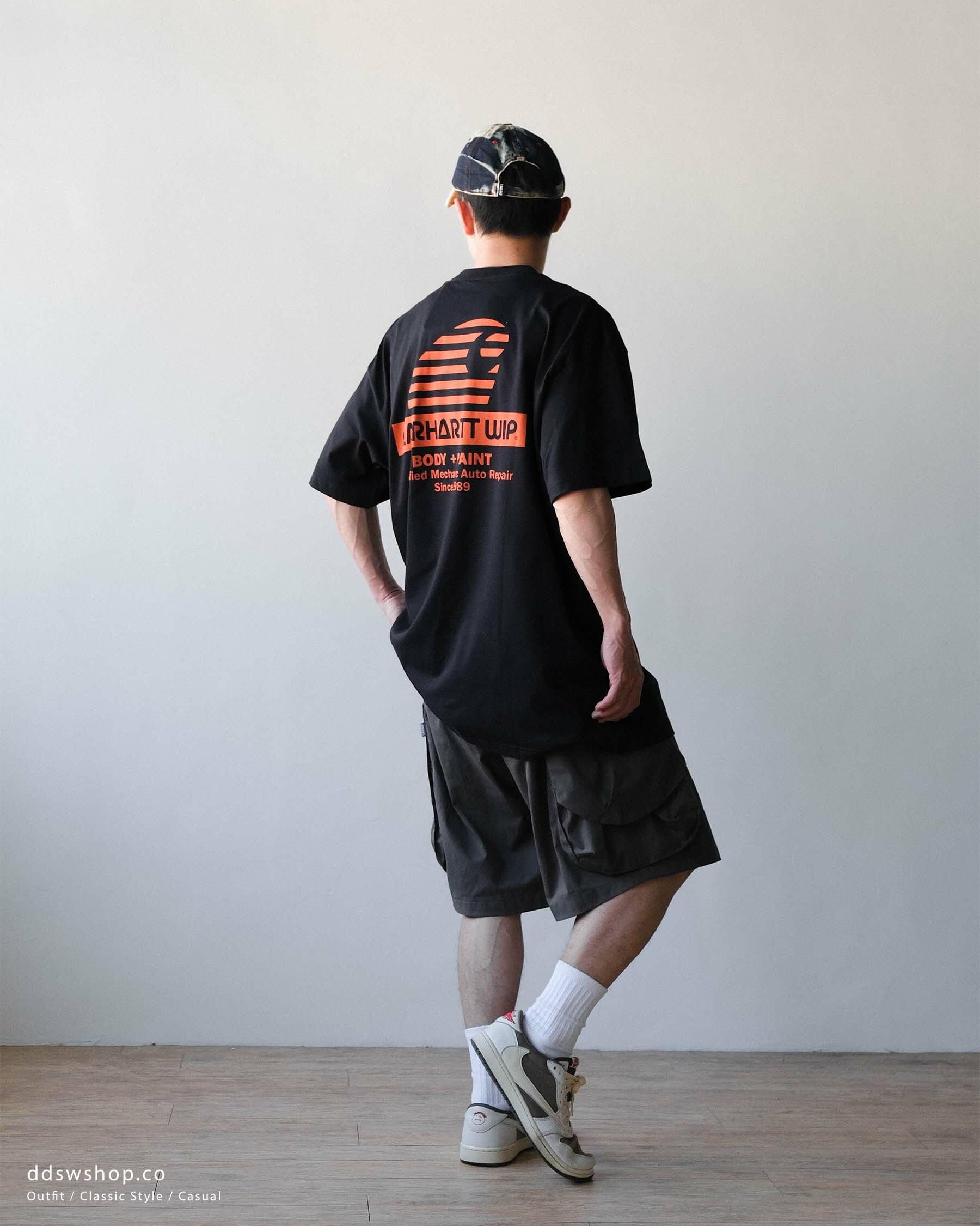 "現貨" Carhartt WIP 短袖 條紋帆船 背圖大Logo 白藍 黑橘