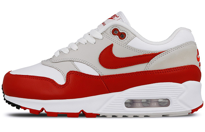【代購】Nike Air Max 90/1 White University Red Women's