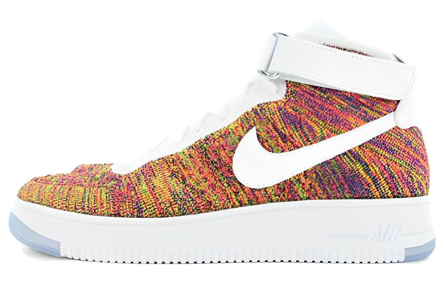 【代購】Nike Air Force 1 Mid Flyknit Multi Color White