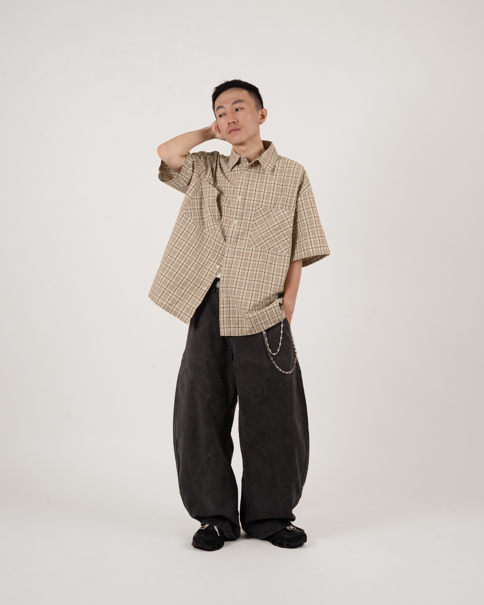 OurPick Vintage Plaid Shirt 復古格紋短袖襯衫 2色