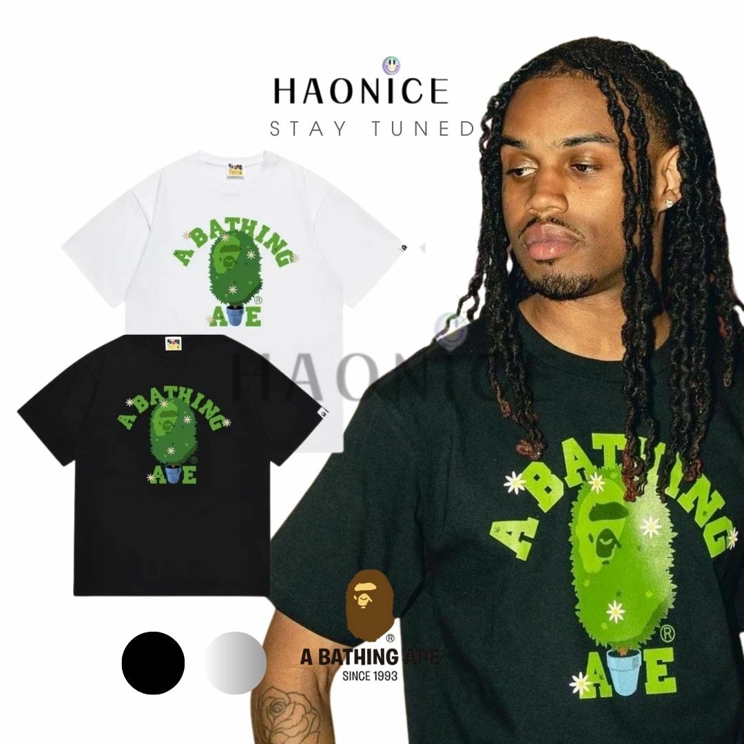 【HAO NICE 】香港經銷商🇭🇰100%日本🇯🇵正品 日本潮流Bape 盆栽花朵圖案小猿人頭 限定款  百搭款🔥 XX022