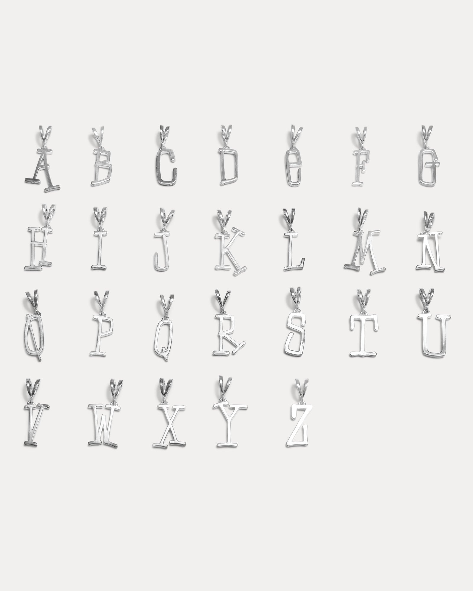 2025SS STUSSY SILVER ALPHABET PENDANT 字母 項鍊 吊飾 現貨 338322