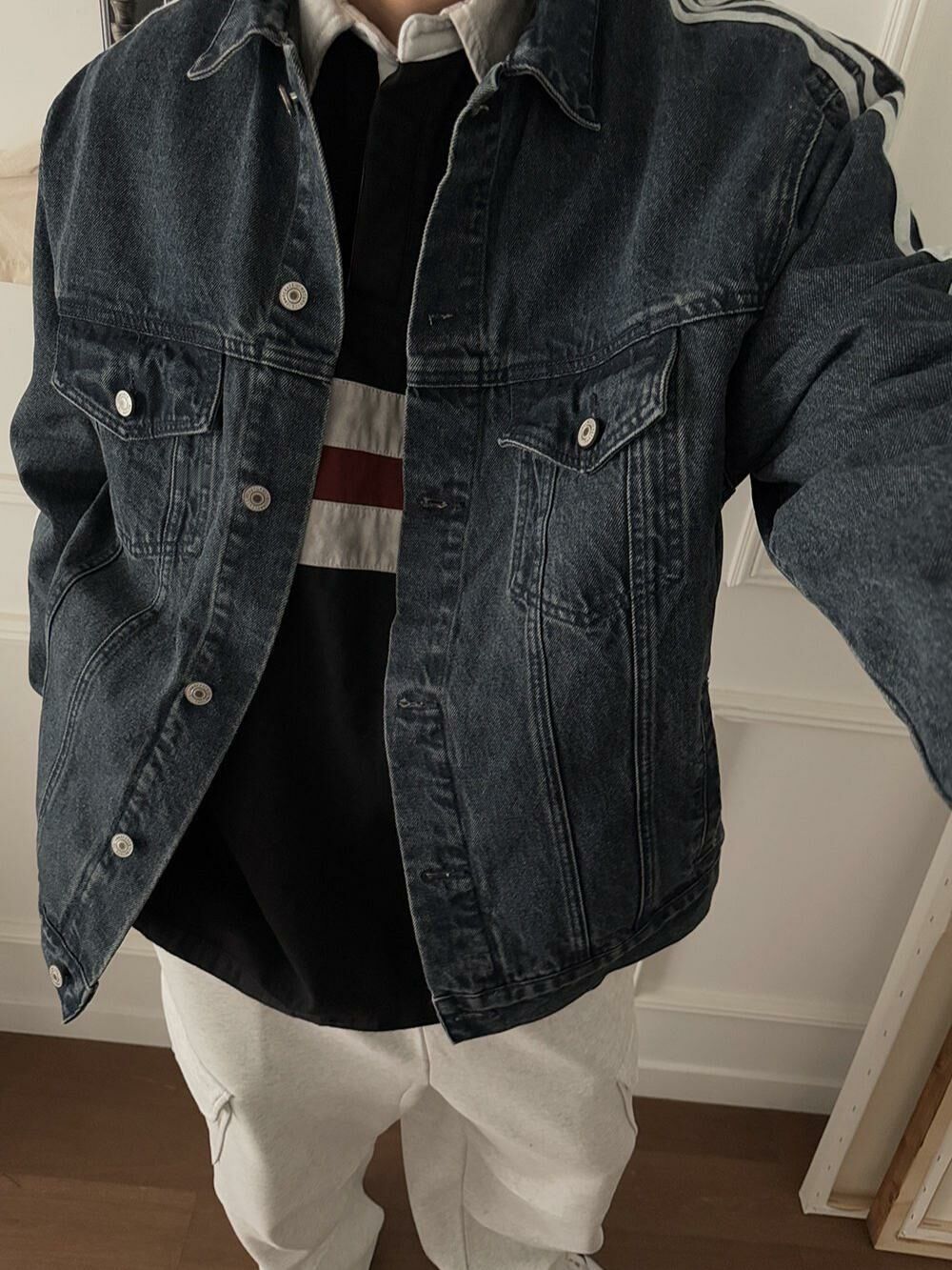 洗水雙間牛仔褸 OUR ROOM-067JK