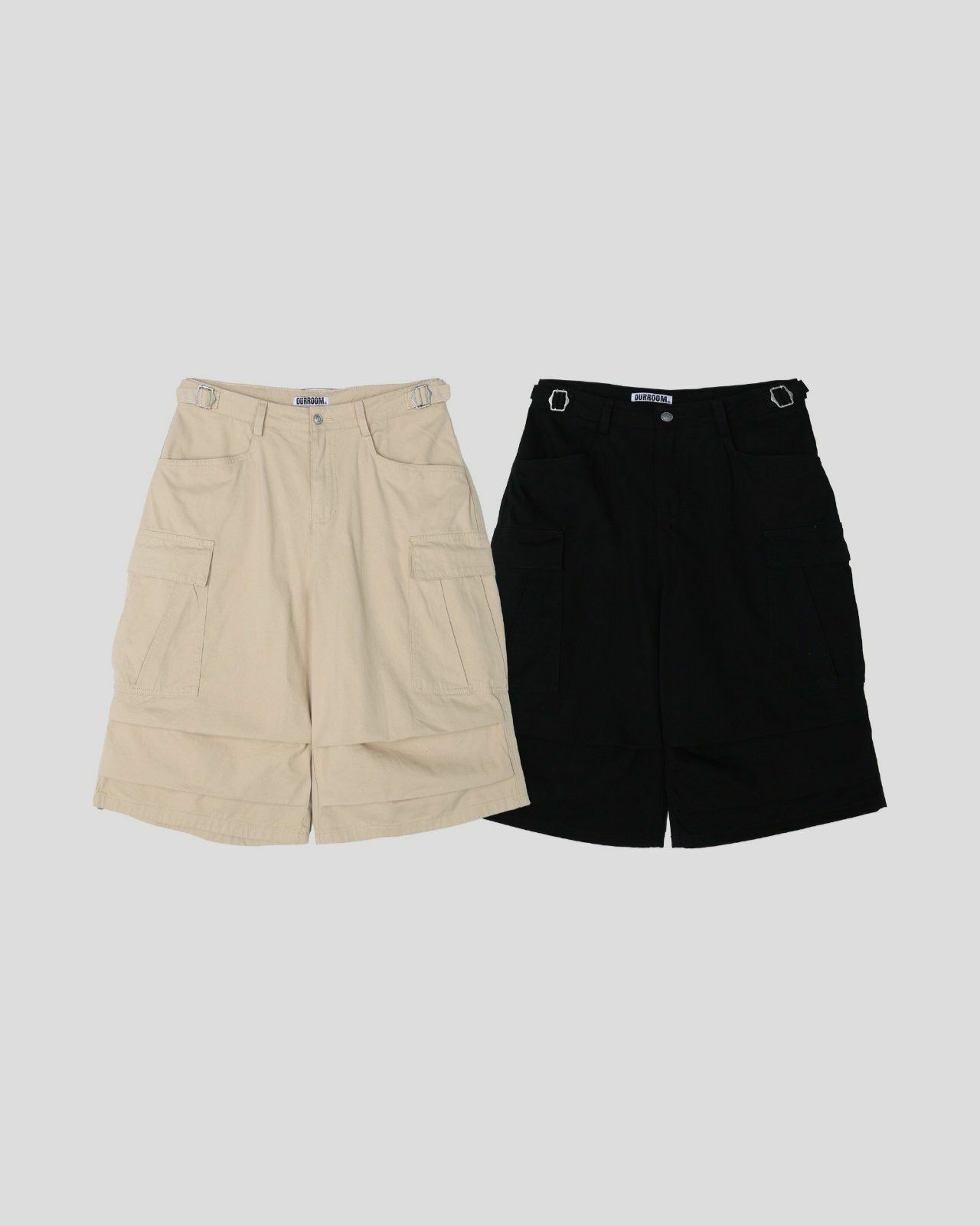 淨色工裝短褲 OUR ROOM-078P