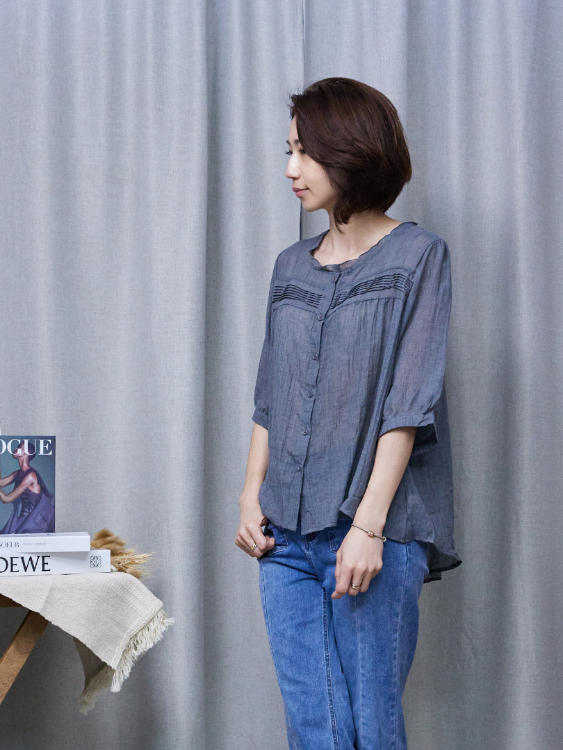 從容氣質細節加分的夏日襯衫 (不含內搭) ⚡️搶現貨⚡️