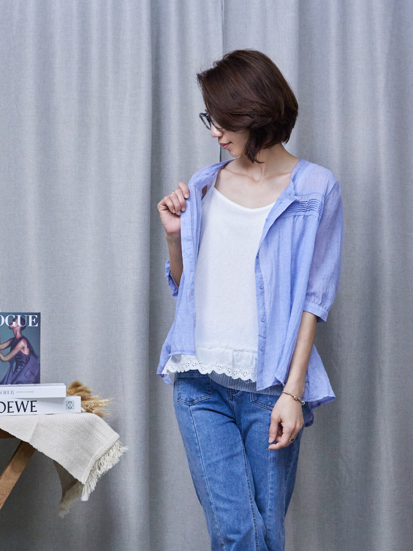 從容氣質細節加分的夏日襯衫 (不含內搭) ⚡️搶現貨⚡️