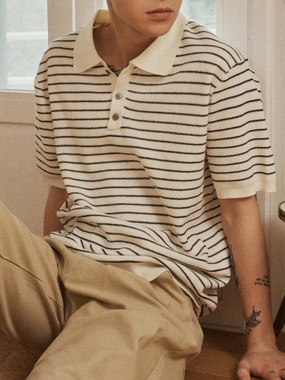 橫間短袖Polo Tee OUR ROOM-085T