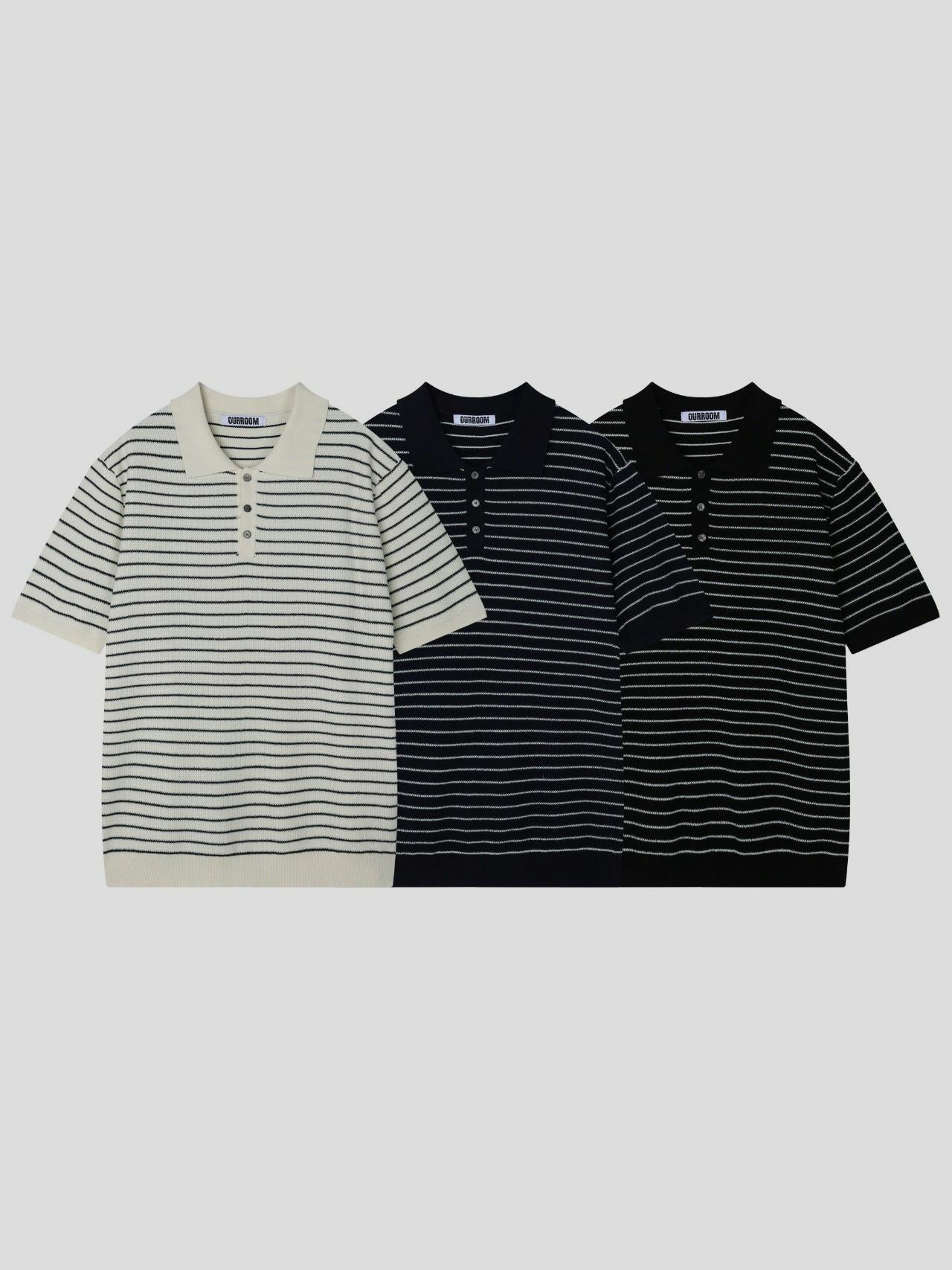 橫間短袖Polo Tee OUR ROOM-085T