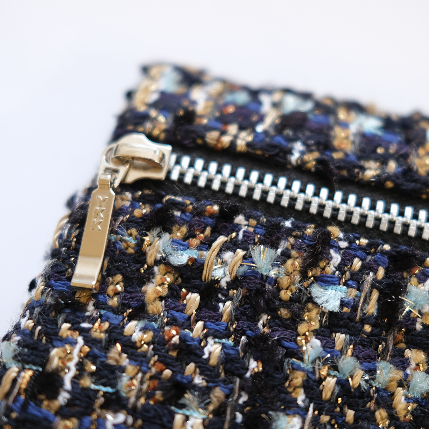 Small Makeup Tote - Blue & Navy