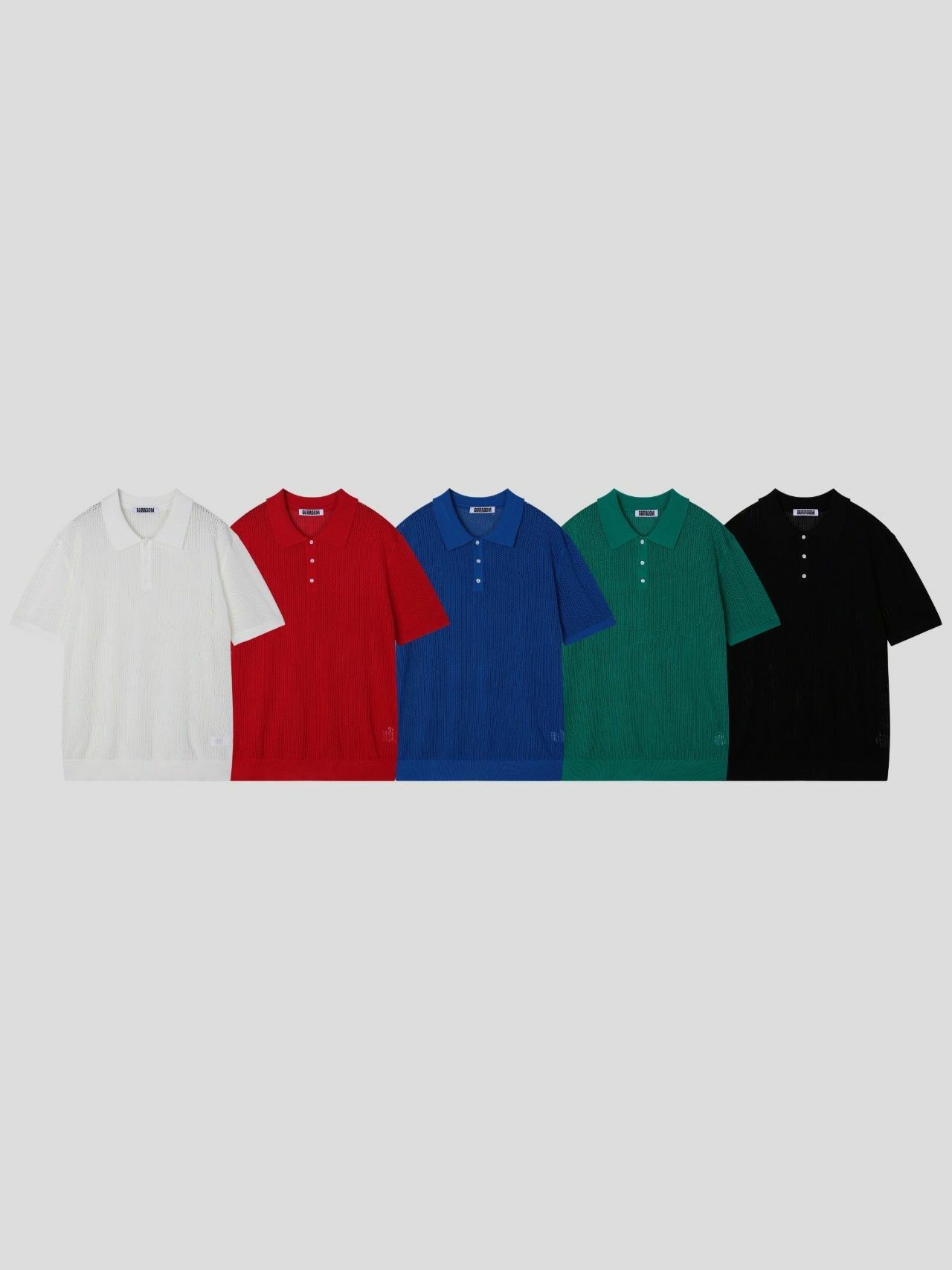 淨色暗紋短袖Polo Tee OUR ROOM-077T