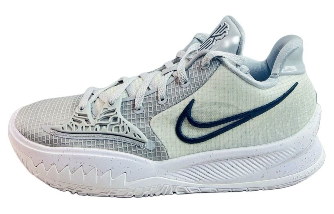 【代購】Nike Kyrie Low 4 TB PROMO Cushioning Anti-Slip Wear-Resistant Breathability Low-Top Basketball Shoes Unisex Silver Gray