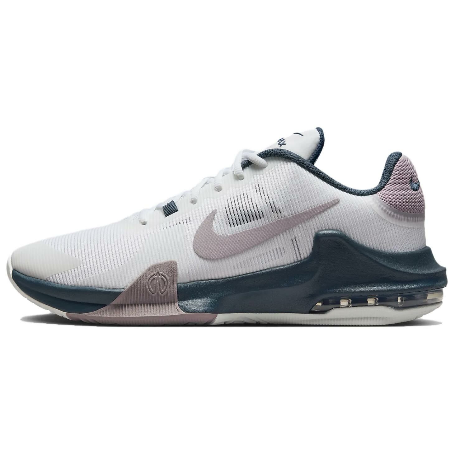 【代購】Nike Air Max Impact 4 Lightweight Low-Top Basketball Shoes Men's White Purple