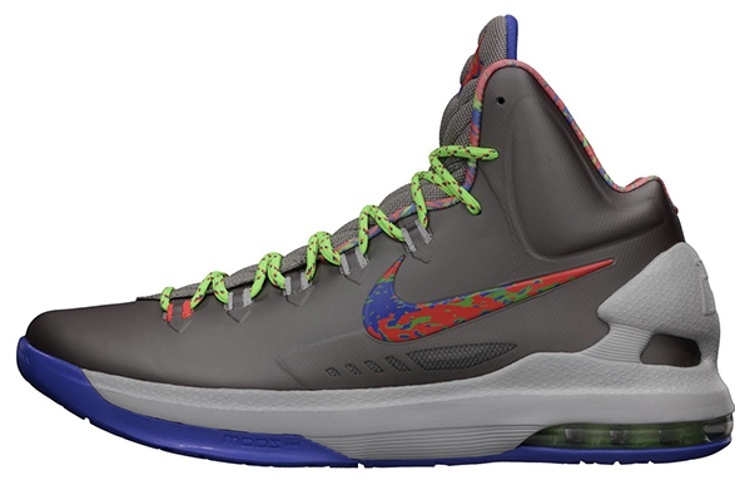 【代購】Nike KD 5 Splatter Non-slip Lightweight High-Top Basketball Shoes Men's Gray