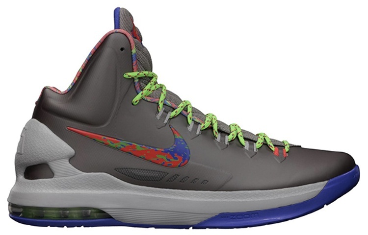 【代購】Nike KD 5 Splatter Non-slip Lightweight High-Top Basketball Shoes Men's Gray