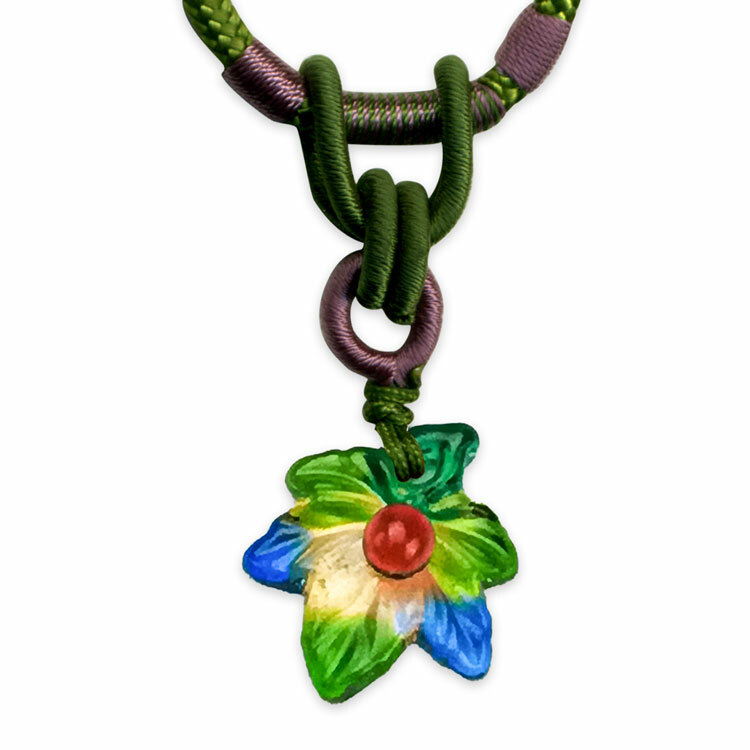 鹿港窯禮品館|居家開運|楓葉情 琉璃項鍊