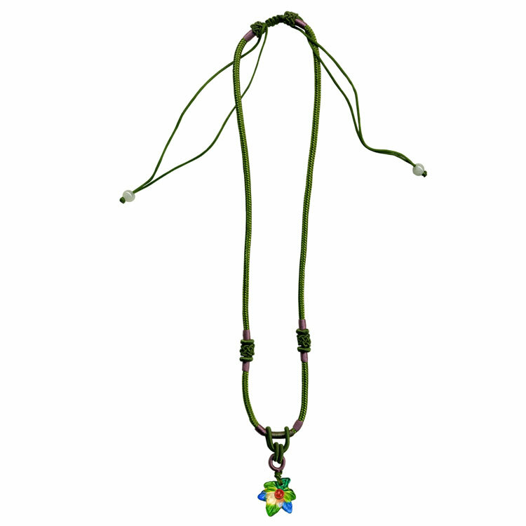 鹿港窯禮品館|居家開運|楓葉情 琉璃項鍊