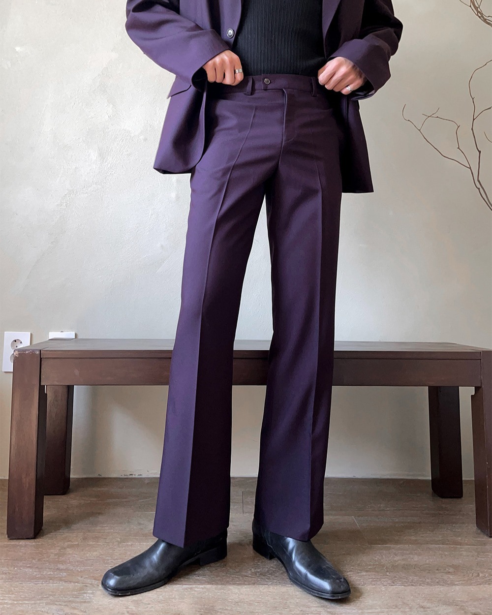 貝朗喇叭西裝褲