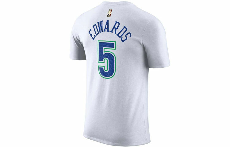 【代購】Nike T Shirt 23 24 Season, Minnesota Timberwolves, Edwards Size 5 Men's White