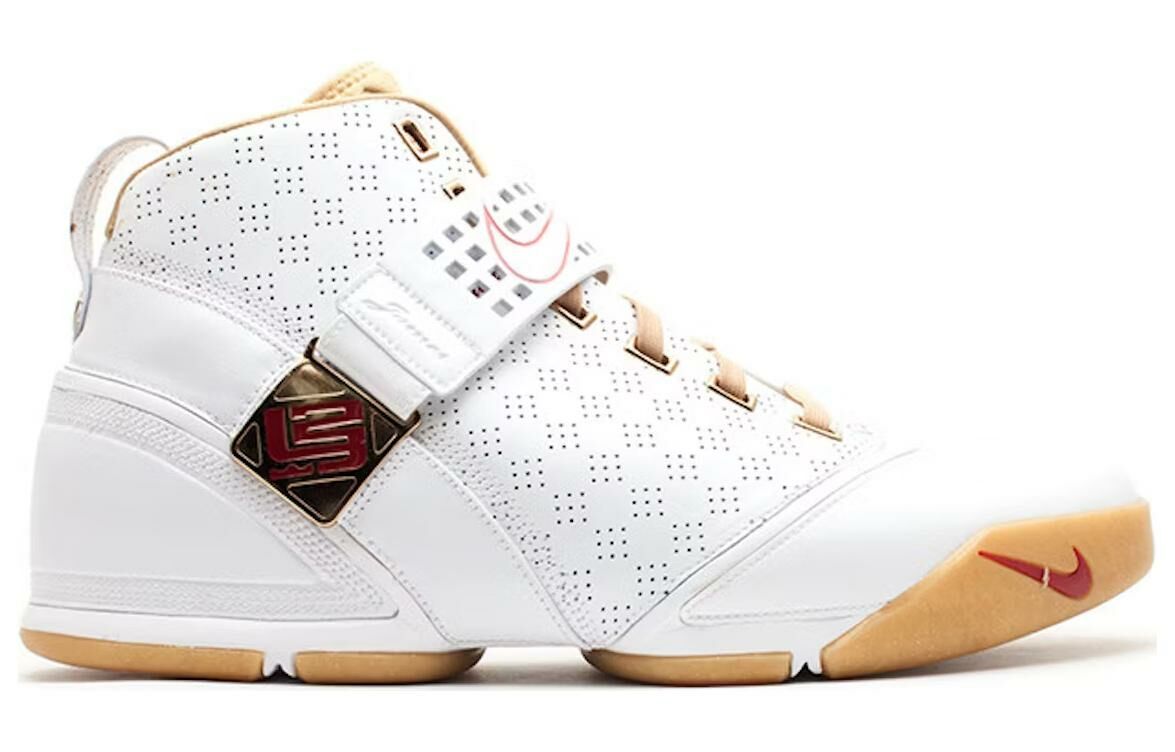 【代購】Nike LeBron 5 White Crimson Metallic Gold