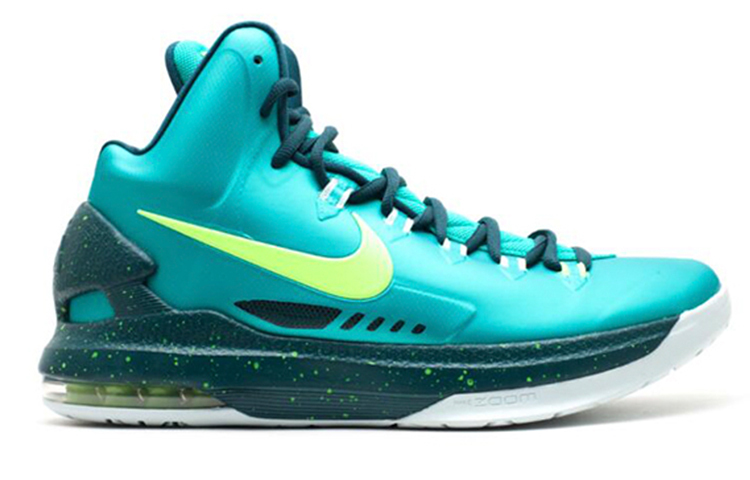 【代購】Nike KD 5 Hulk Cushioning Slip Resistant High Top Basketball Shoes Men's Cyan