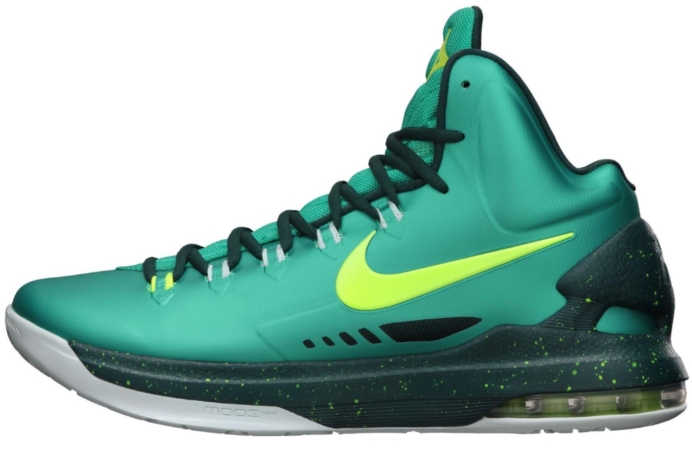 【代購】Nike KD 5 Hulk Cushioning Slip Resistant High Top Basketball Shoes Men's Cyan
