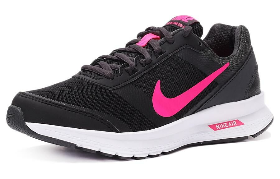 【代購】Nike Air Relentless 5 Cushioning Wear-Resistant Low-Top Running Shoes Women's Black Pink