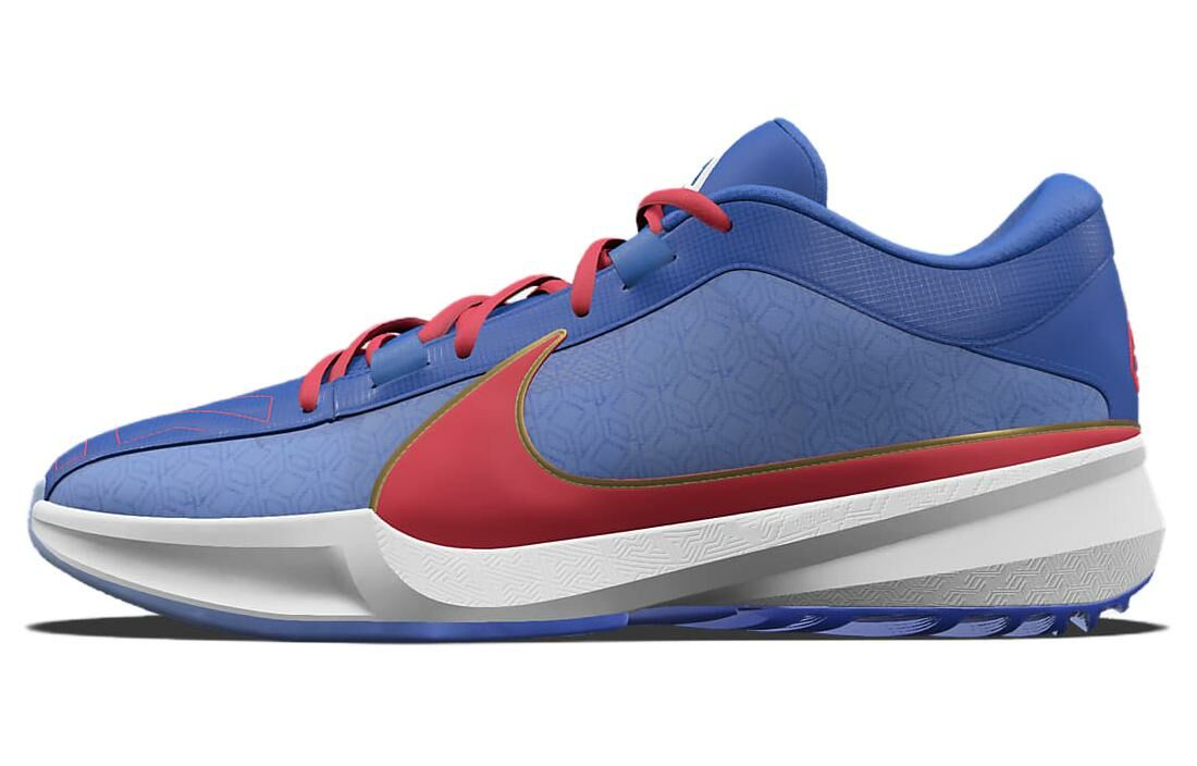 【代購】Nike Freak 5 Durable Breathable Low Top Basketball Shoes Men's Blue Red